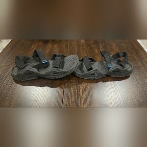 Merrell Black Sandals with Blue Accents